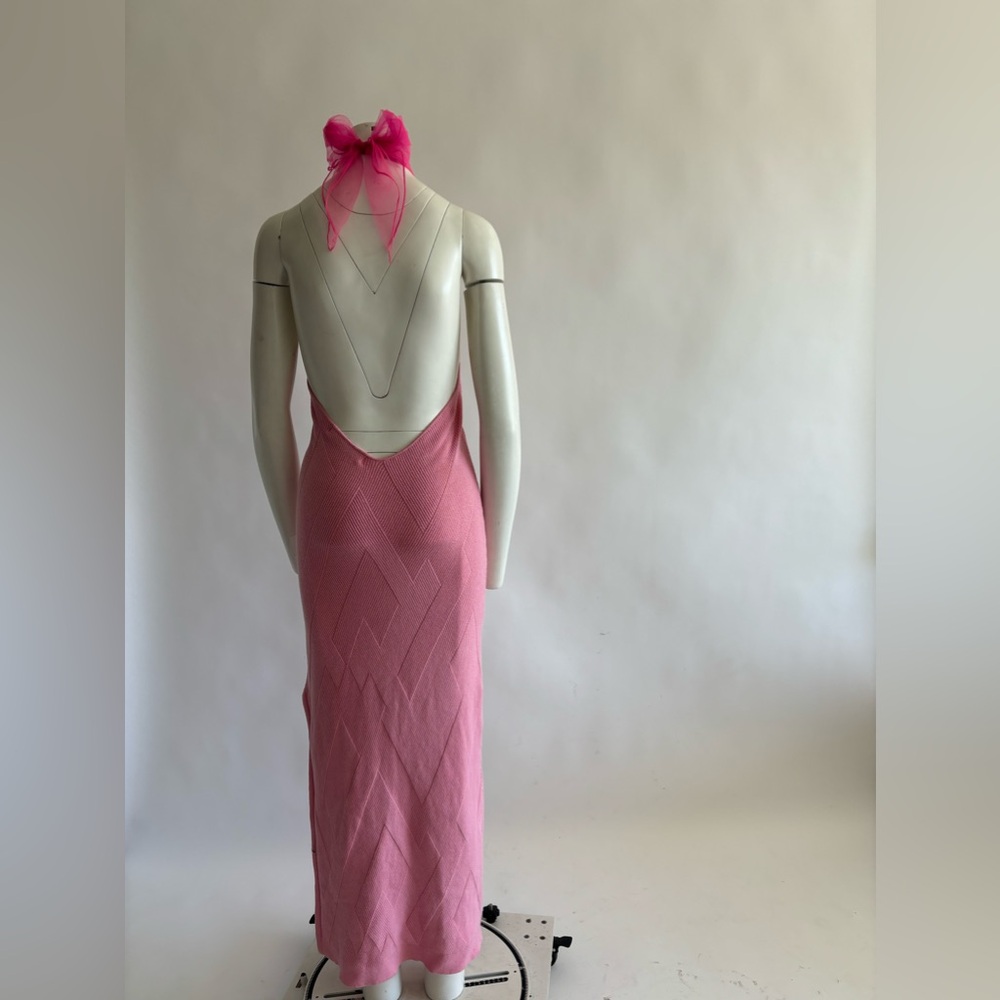 Knit Dress w/scarf tie